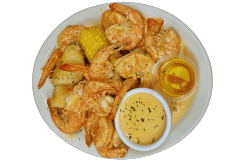 Boiled Shrimp with Cream Sauce